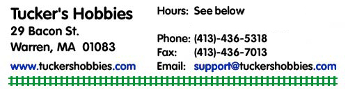 Tucker's Hobbies address and hours info